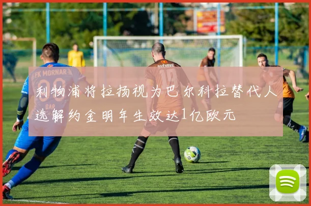 利物浦将拉扬视为巴尔科拉替代人选解约金明年生效达1亿欧元